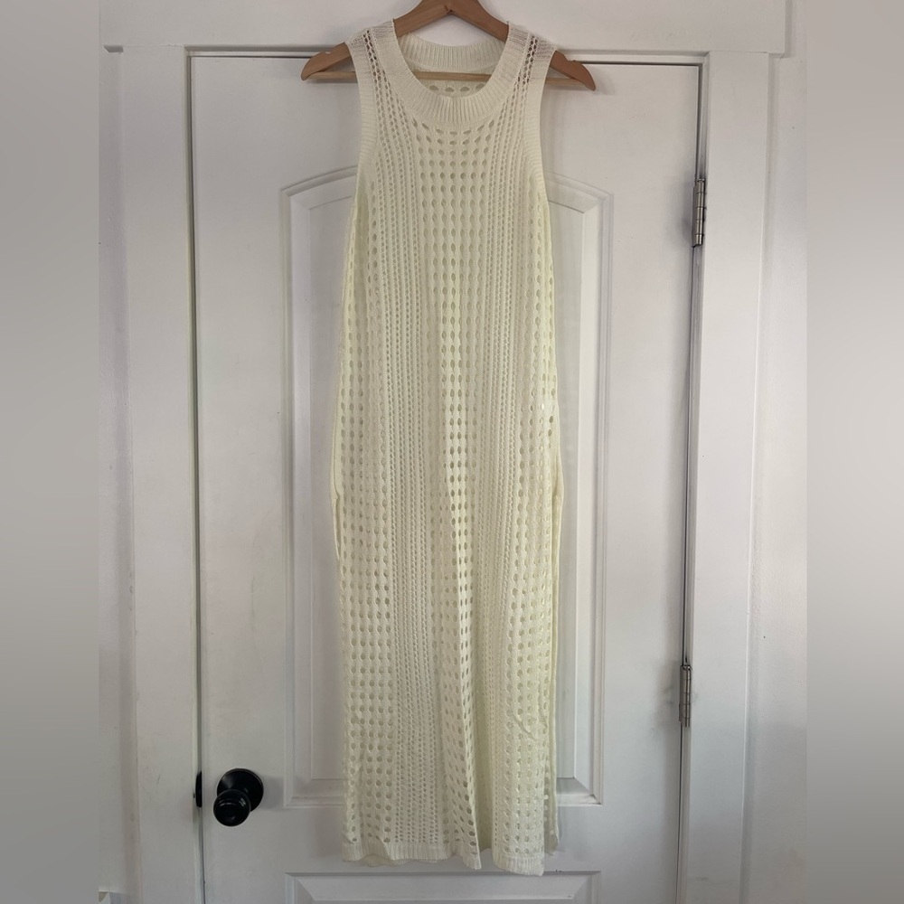 Open Knit Cream Cover Up - S